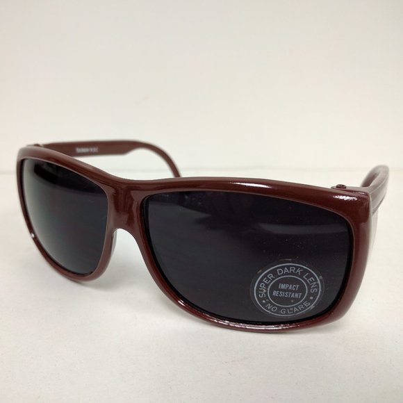 NWT True Vintage Wrap around w/side shield super dark smoke lens sunglasses - Picture 7 of 11